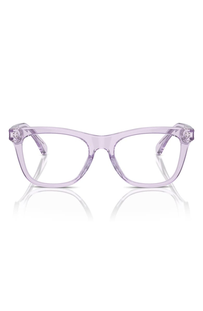 Burberry 45mm Square Optical Glasses, Main, color, Lilac / Demo Lens
