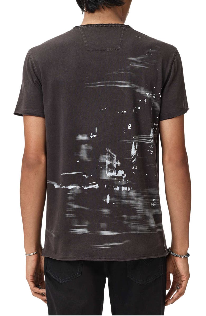 John Varvatos Raw Edge City Photo Graphic T-Shirt, Alternate, color, Charcoal