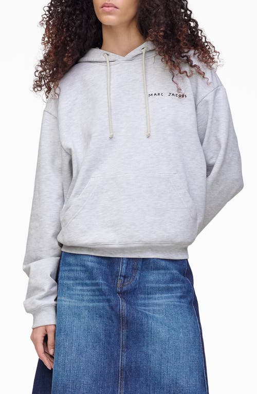 Marc Jacobs Joy Graphic Cotton Hoodie In Gray