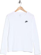 Nike Club Logo Cotton Long Sleeve Graphic T-Shirt