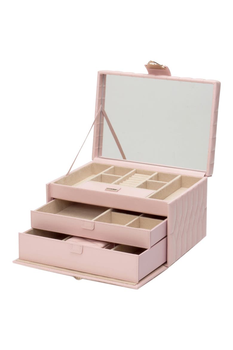 Caroline Jewelry Case, Alternate, color, ROSE QUARTZ