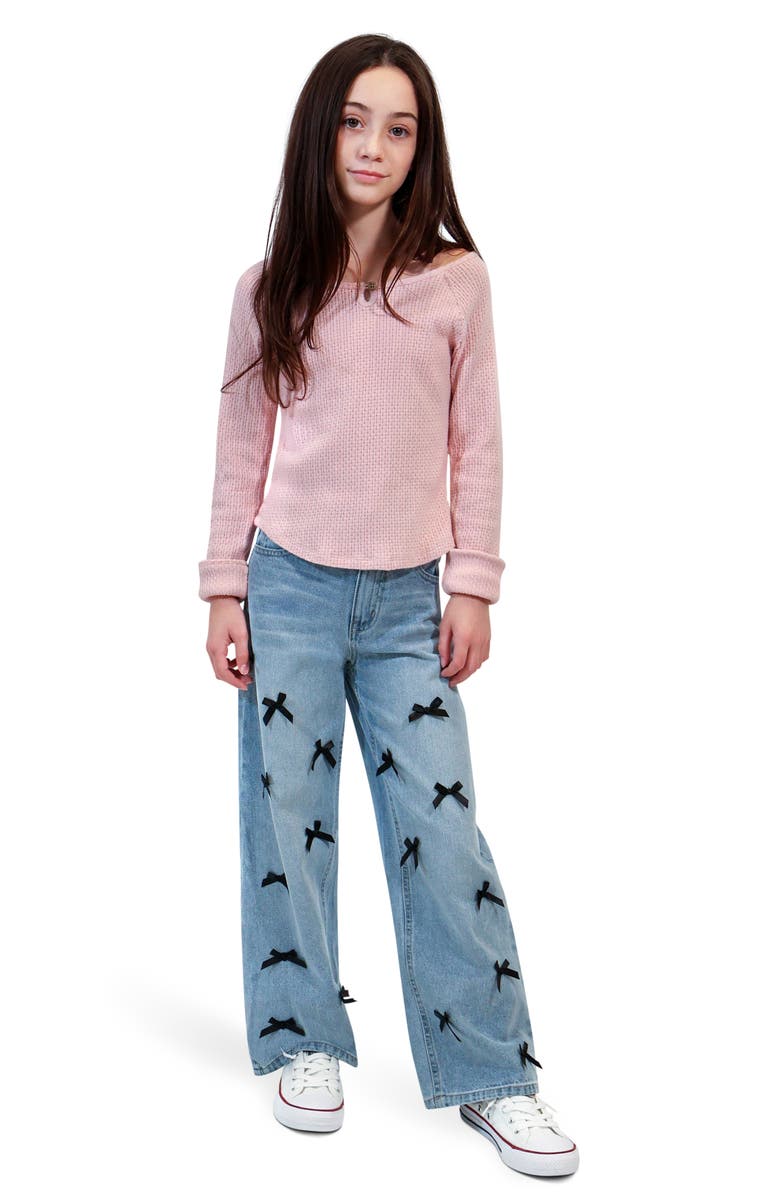 Truce Kids' Mid Rise Nonstretch Straight Leg Jeans, Alternate, color, 