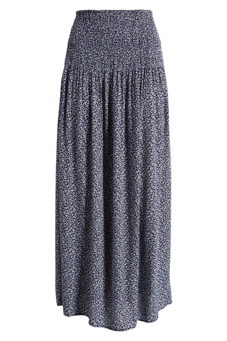 Alisee Maxi Skirt, Alternate, color, NAVY RIVERTON DITSY