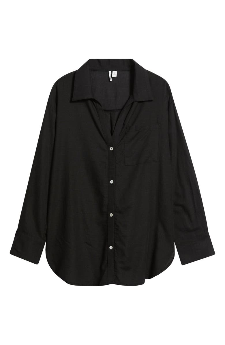 Nordstrom Cover-Up Shirt, Main, color, Black