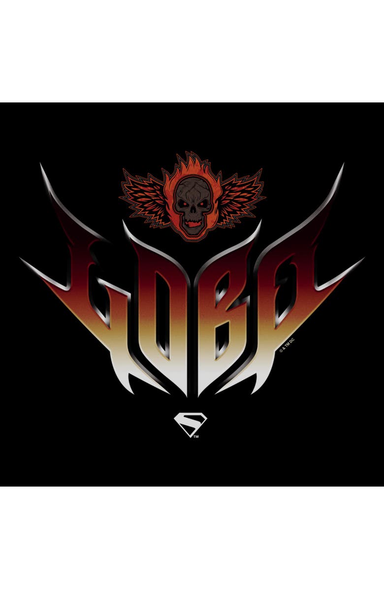 Supergirl Men's Supergirl Lobo Skull Logo Graphic T-Shirt, Alternate, color, Black