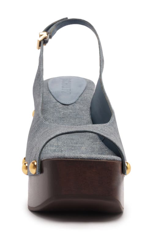 Schutz Rose Slingback Platform Sandal In Gray