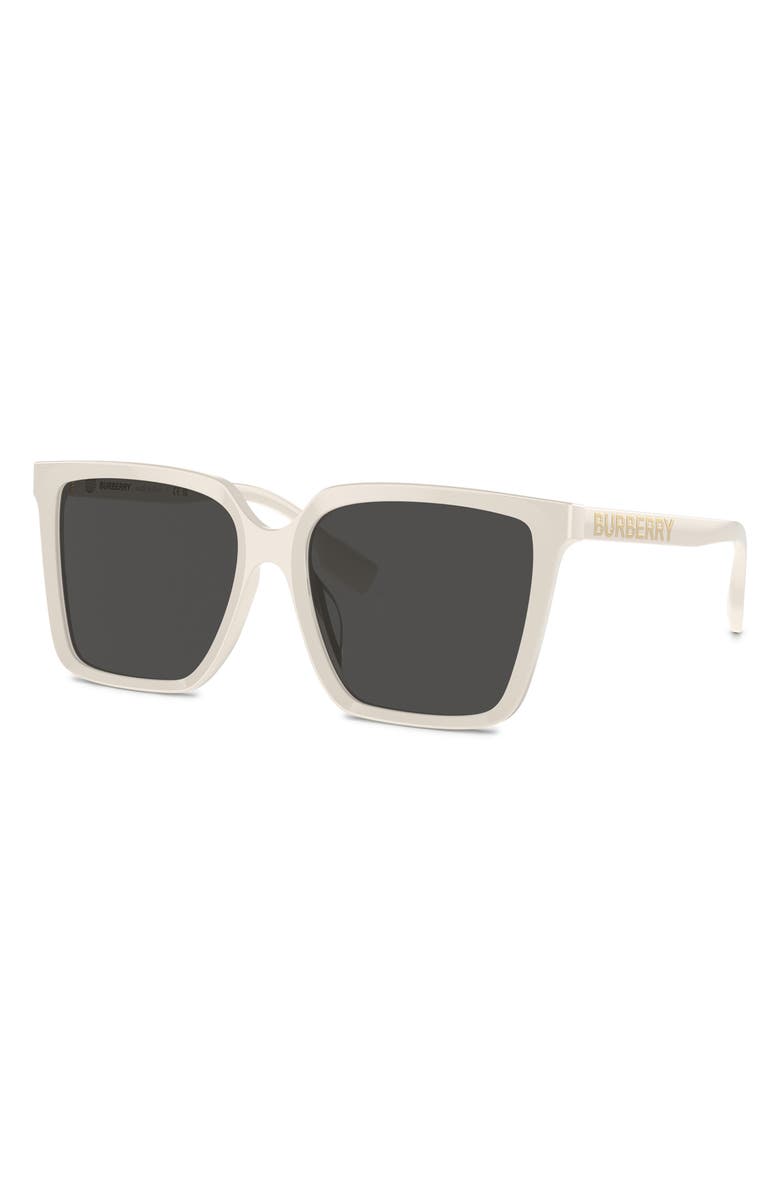 Burberry 57mm Square Sunglasses, Alternate, color, Milky Ivory