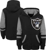 Outerstuff Youth Black Las Vegas Raiders Colorblock Full-Zip Hoodie