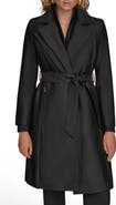 Donna Karan New York Double Collar Cotton Blend Trench Coat