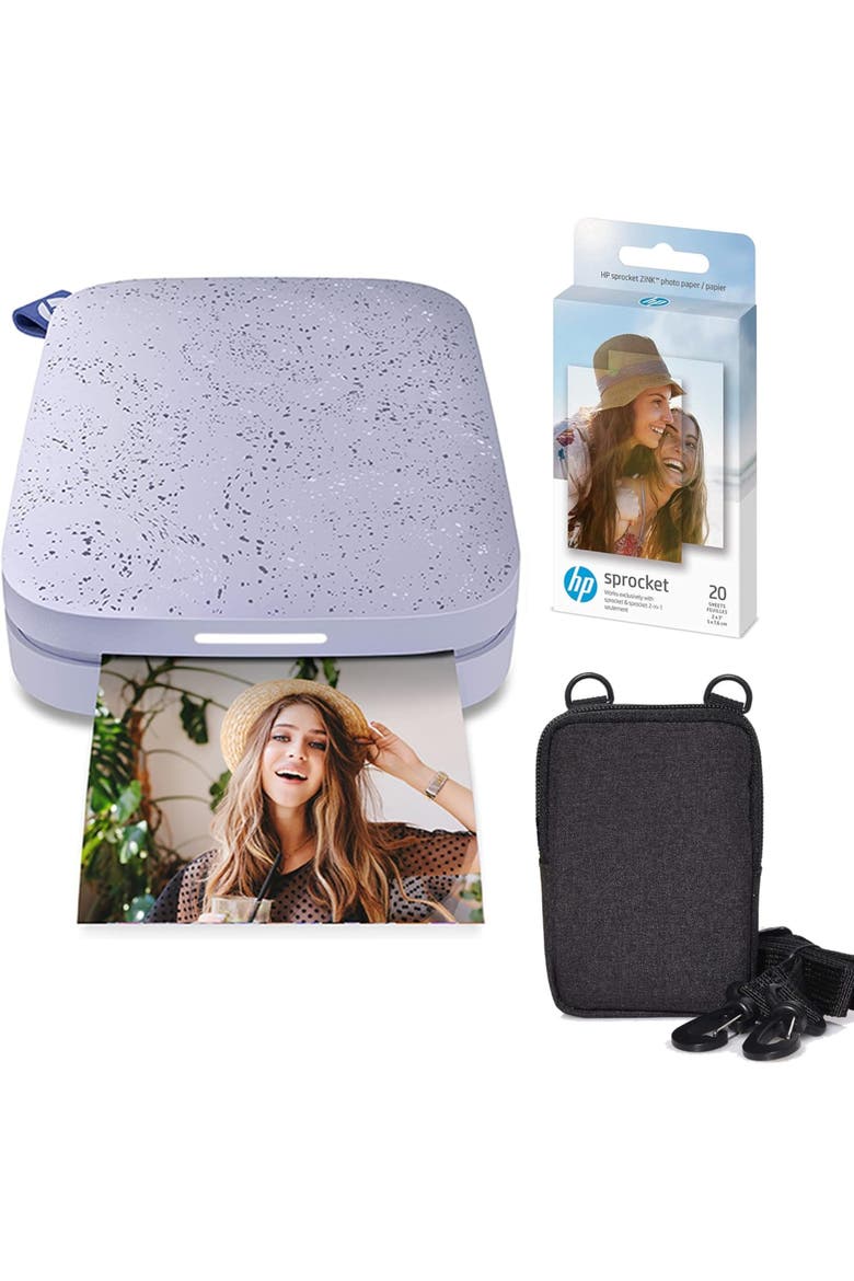 Sprocket 2x3" Photo Printer + Paper, Main, color, Purple