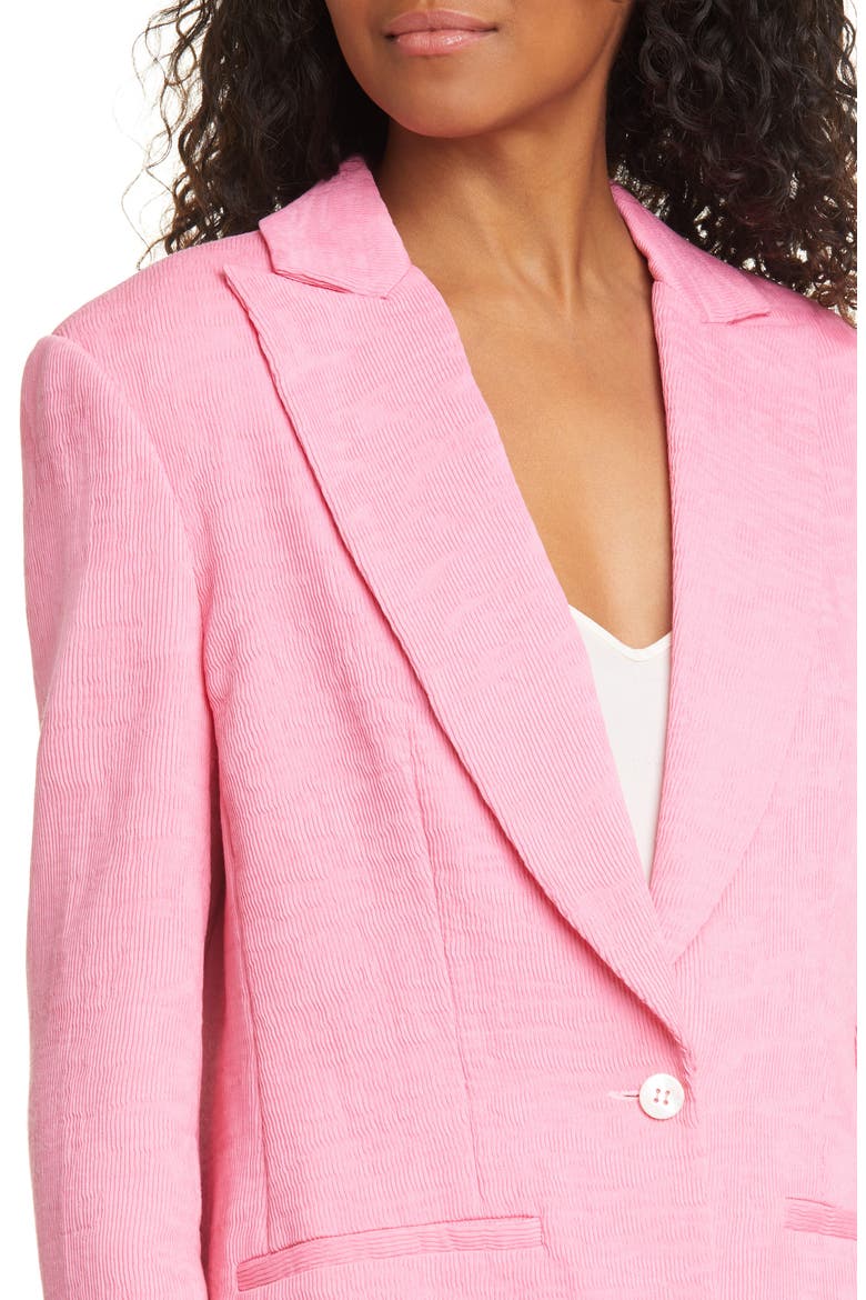 Madden Plissé Blazer, Alternate, color, WILD ORCHID