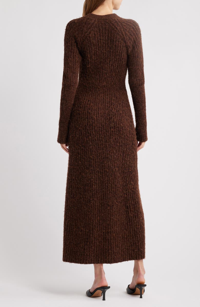 Cult Gaia Bessiana Wool Blend Long Sleeve Sweater Dress, Alternate, color, Java