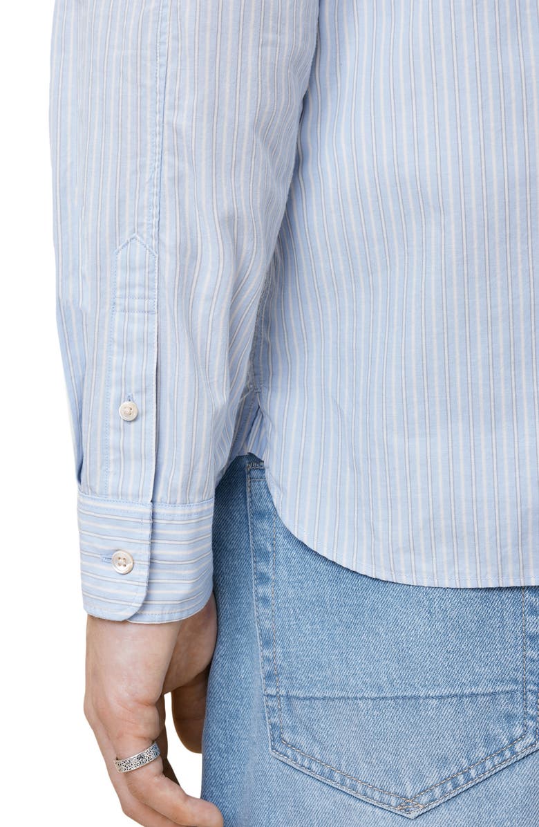 AllSaints Saint Stripe Button-Up Shirt, Alternate, color, 
