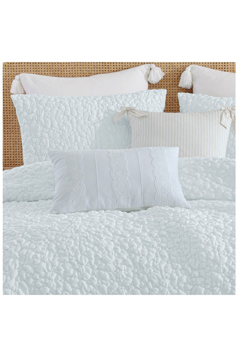 Eyelet Trim Accent Pillow, Alternate, color, WHITE