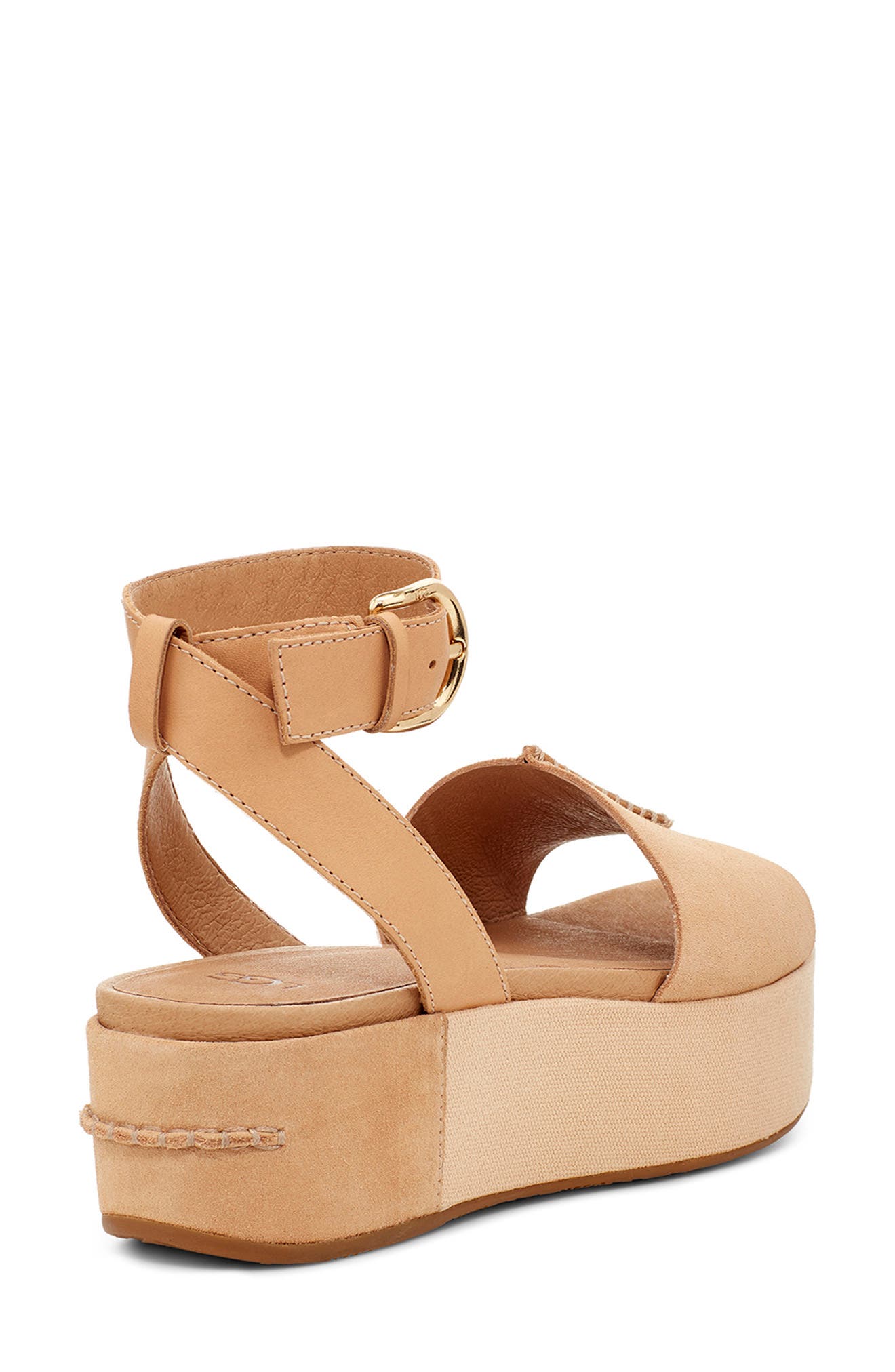 Chapala Platform Wedge Sandal, Alternate, color, BRONZER LEATHER