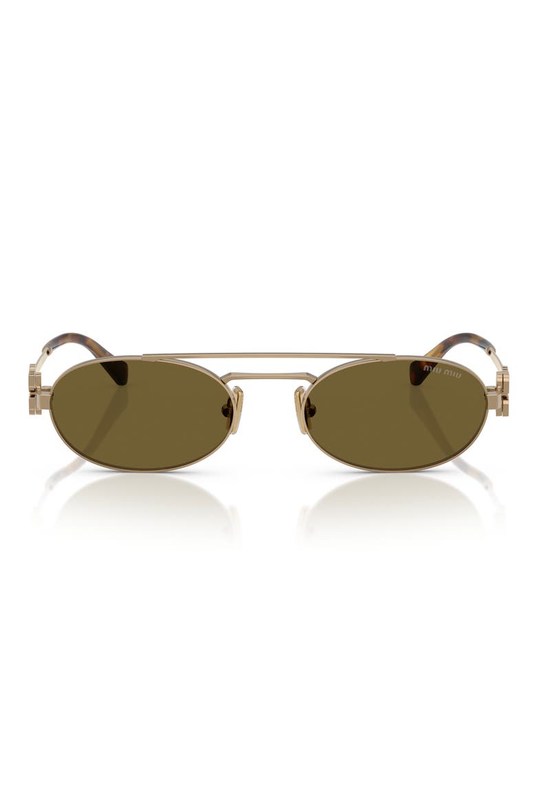 53mm Oval Sunglasses, Main, color, 7OE09Z53 DARK BROWN