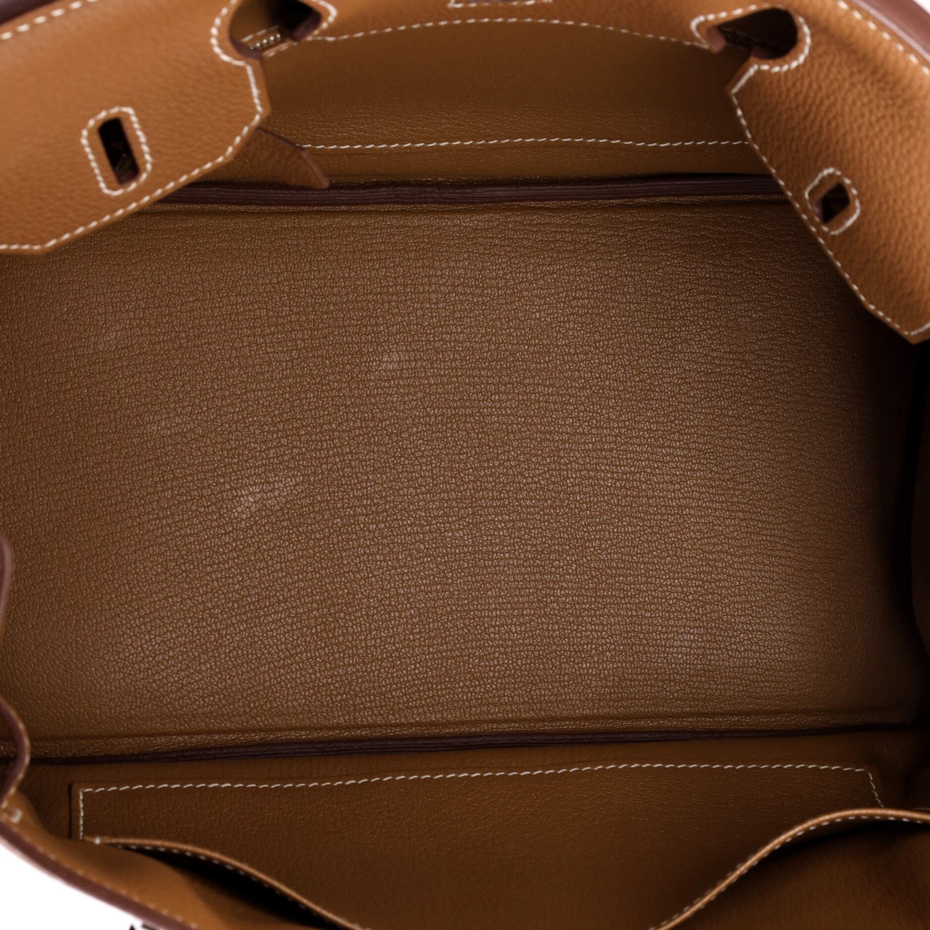 Birkin Handbag Brown Togo with Palladium Hardware 30, Alternate, color, Metallic Gold