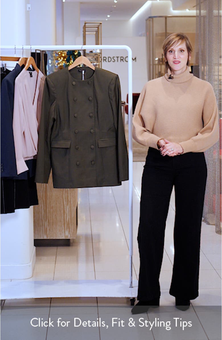 Power Shoulder Double Breasted Blazer, sales video thumbnail