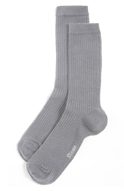 Cloud Cotton & Cashmere Blend Crew Socks
