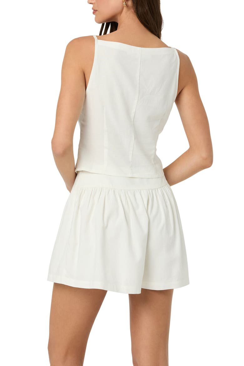 Boat Neck Button-Up Camisole, Alternate, color, WHITE