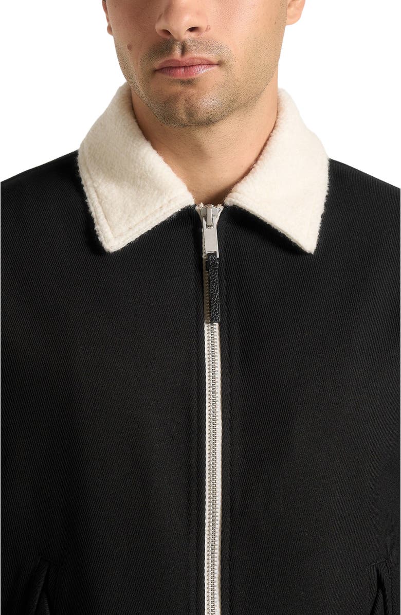 Manière De Voir Keith Twill Contrast Jacket, Alternate, color, Black