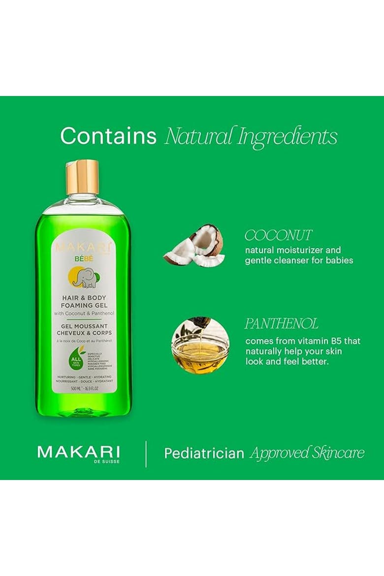 Baby Hair & Body Foaming Gel, Alternate, color, None