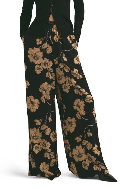 Shop Favorite Daughter High Waist Wide Leg Pants In Noir Fleur