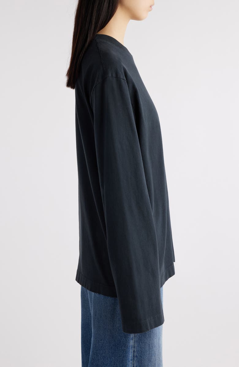 Acne Studios Edden Oversize Organic Cotton Logo Graphic T-Shirt, Alternate, color, Black