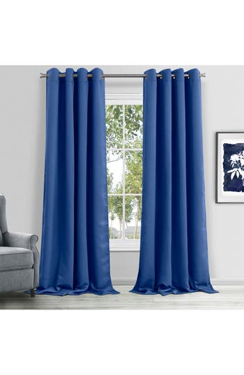 Dainty Home Single Blackout Panel Curtain In Navy