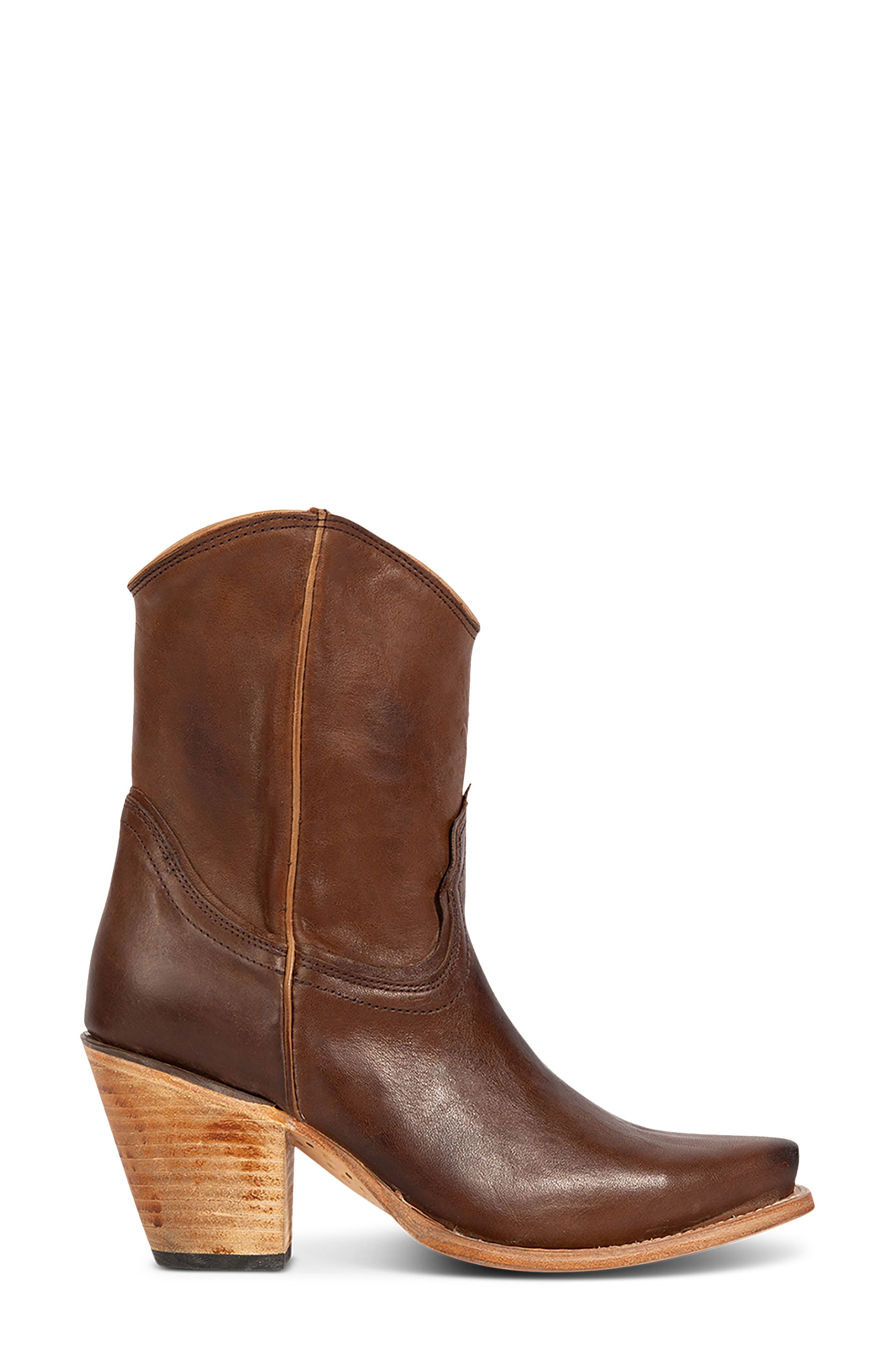 Firebird Leather Bootie, Alternate, color, BROWN