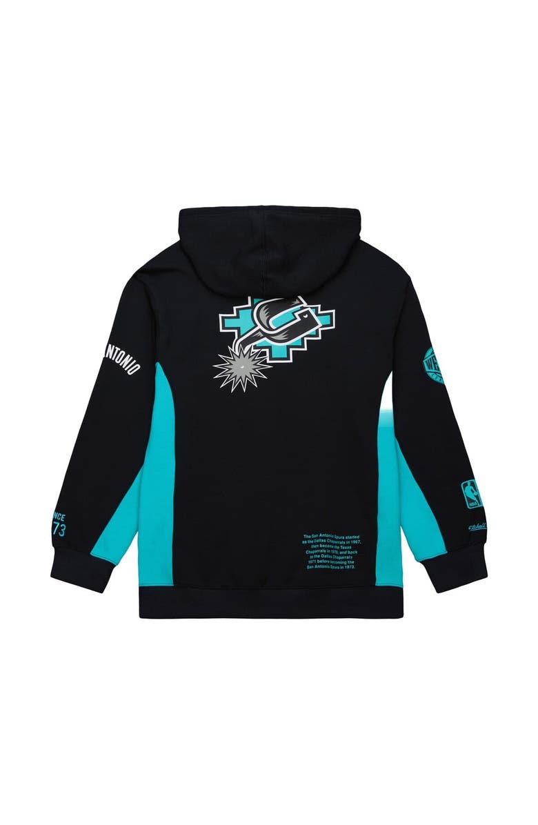 Mitchell & Ness Men's Mitchell & Ness Black San Antonio Spurs Hardwood Classics Team Origins Fleece Pullover Hoodie, Alternate, color, Black