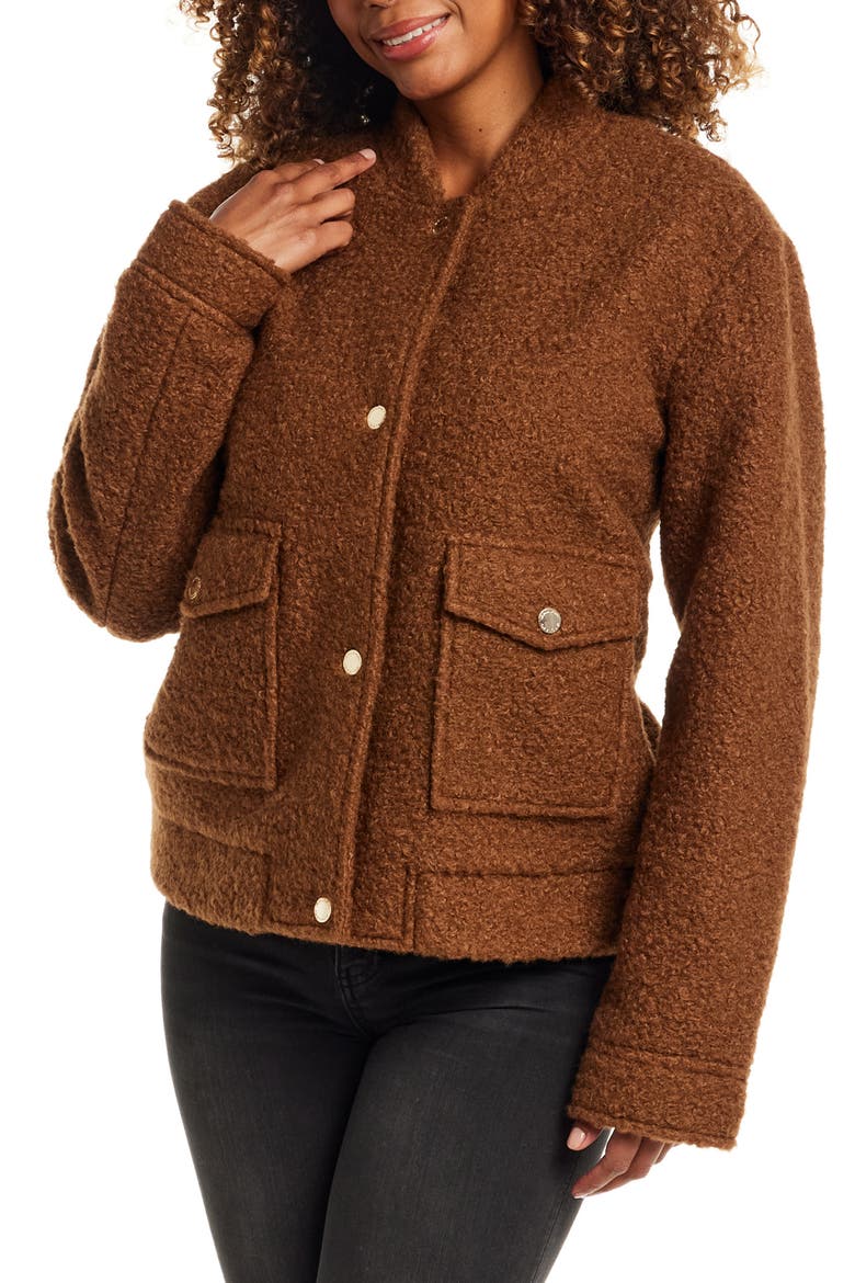 Bouclé Jacket, Alternate, color, TOFFEE