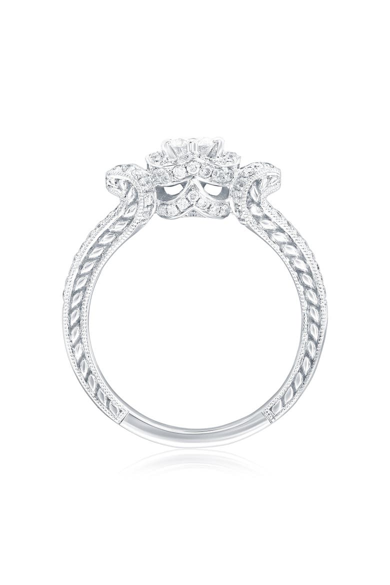 14K White Gold 0.34ct White Diamond & 0.46cttw Diamond Ring, Alternate, color, White Gold