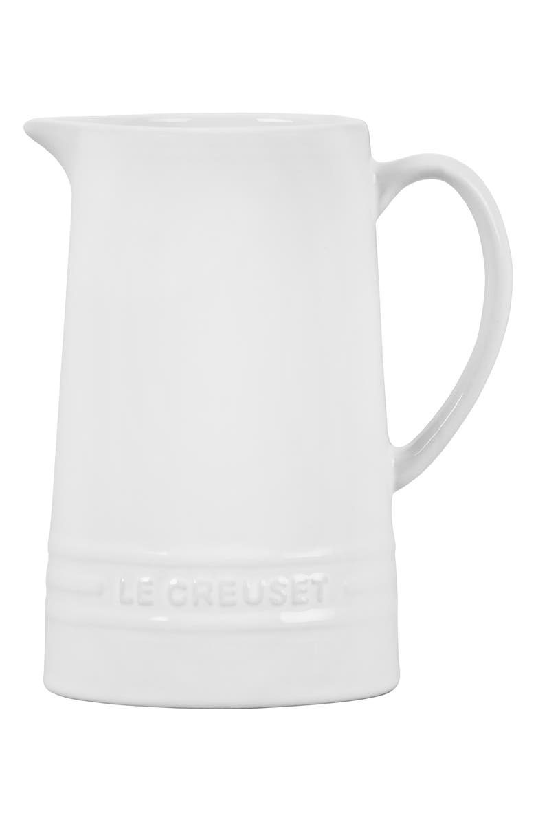 Le Creuset Small Stoneware Pitcher, Alternate, color, White