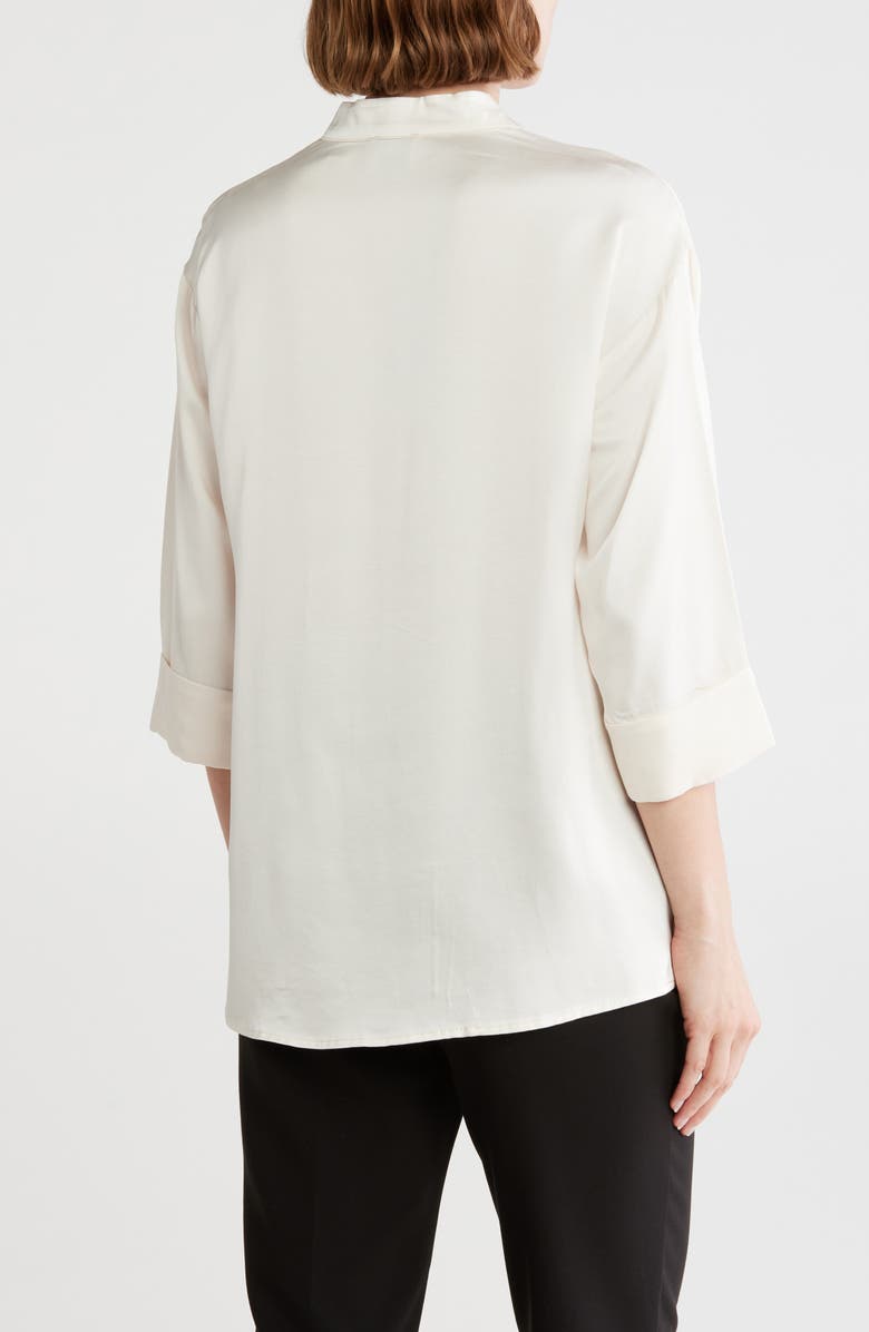 ELIE ELIE TAHARI Cuffed Button-Up Shirt, Alternate, color, Cream
