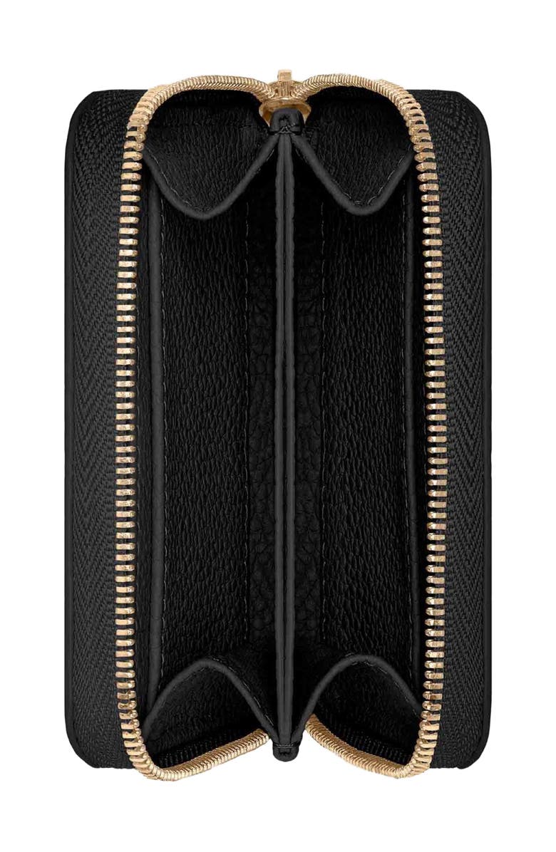 MAISON de SABRÉ Small Leather Zipped Wallet, Alternate, color, Black Caviar