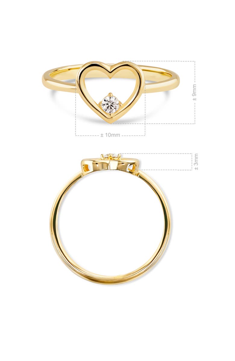 DEVATA Open Heart Ring in 14K Gold, Alternate, color, Yellow Gold
