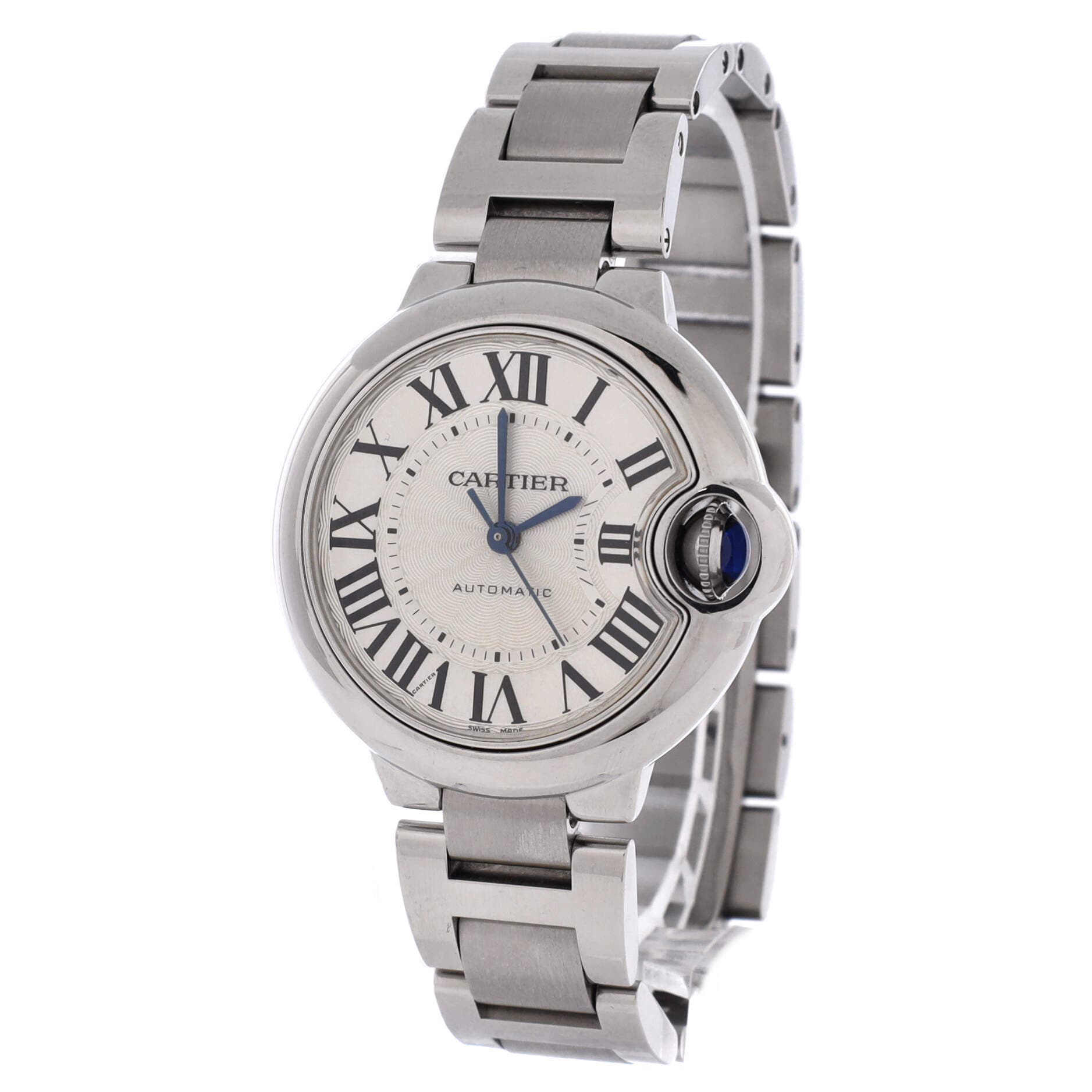 Ballon Bleu de Cartier Automatic Watch Stainless Steel 33, Alternate, color, Metallic Silver