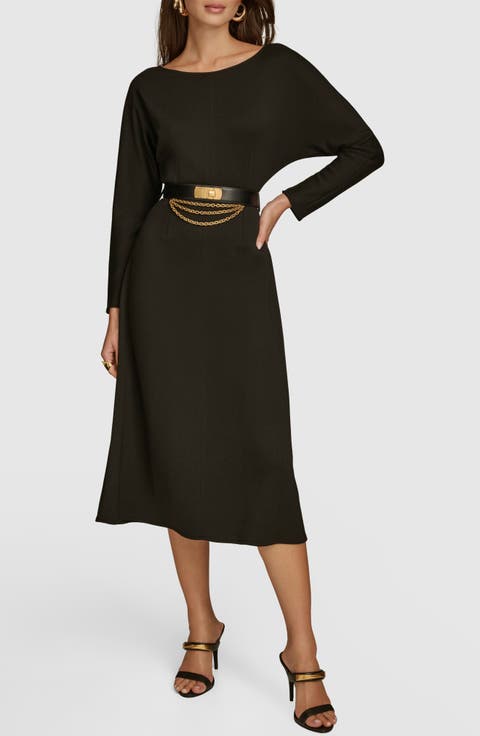 Belted Bracelet Sleeve Dress
