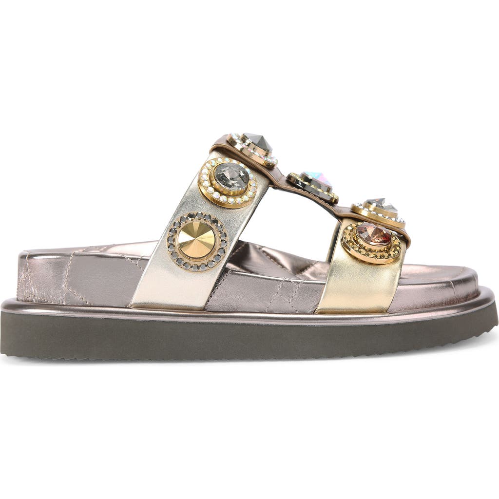 Kurt Geiger Leather Orson Crystal Sandals