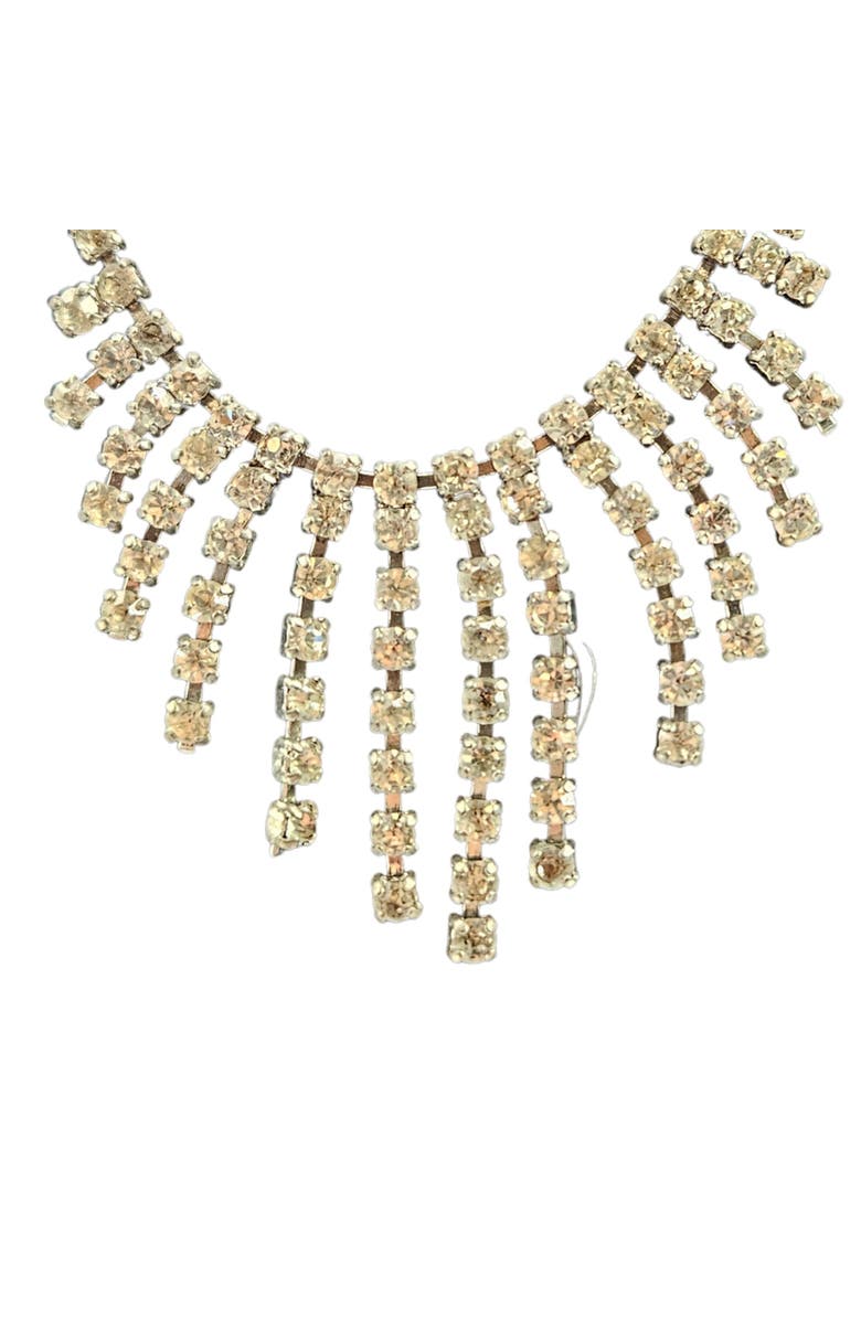 MADISON BEVERLY HILLS Vintage 1940-1950s Stream Rhinestone Centerpiece Necklace, Alternate, color,