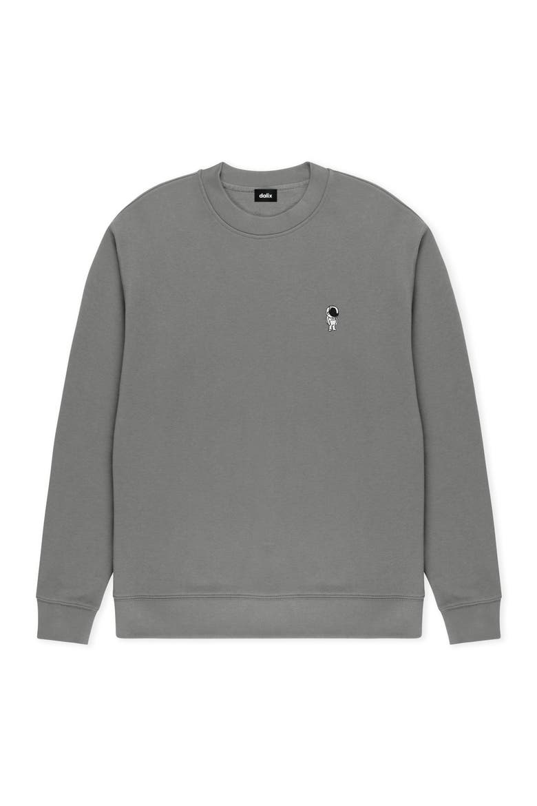 Astronaut Relaxed Midweight Fleece Crewneck Sweatshirt, Main, color, Shadow