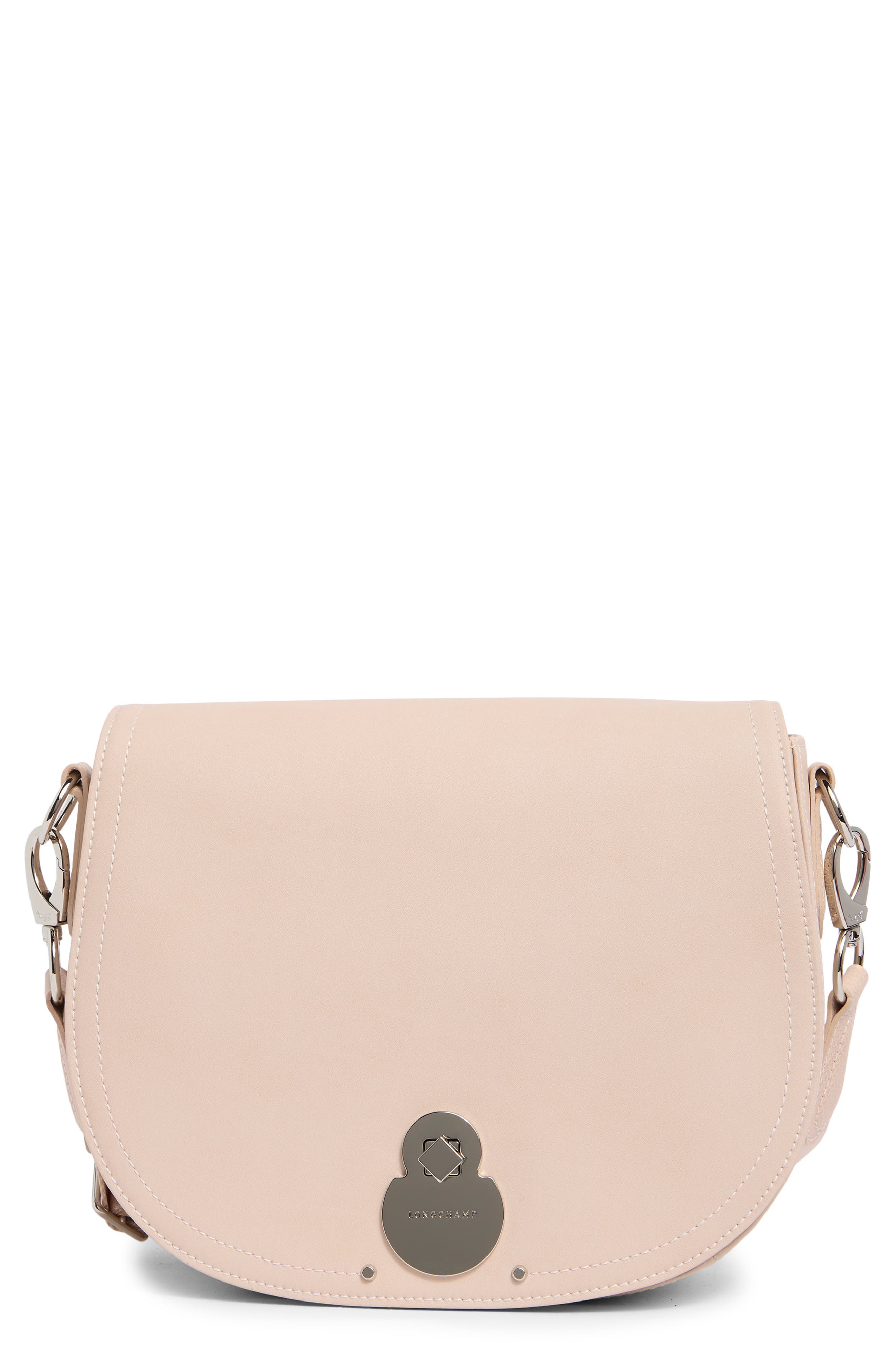Longchamp Medium Cavalcade Leather Crossbody Bag, Main, color, Sand