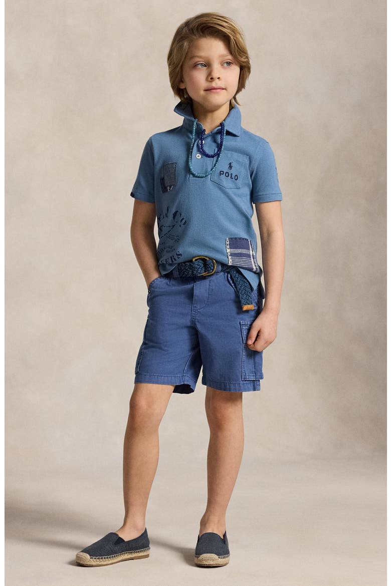 Kids' Cotton Ripstop Cargo Shorts, Alternate, color, EARTH BLUE