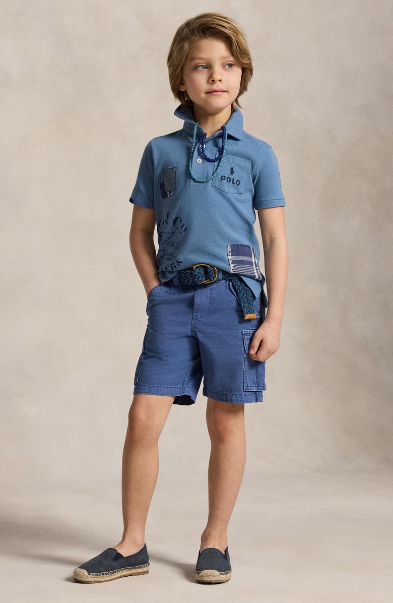 Polo Ralph Lauren Kids' Cotton Ripstop Cargo Shorts, Alternate, color, Earth Blue