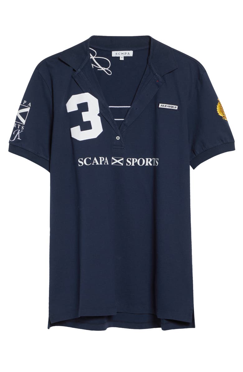 JULIE KEGELS x Scapa Graphic Polo, Alternate, color, Navy