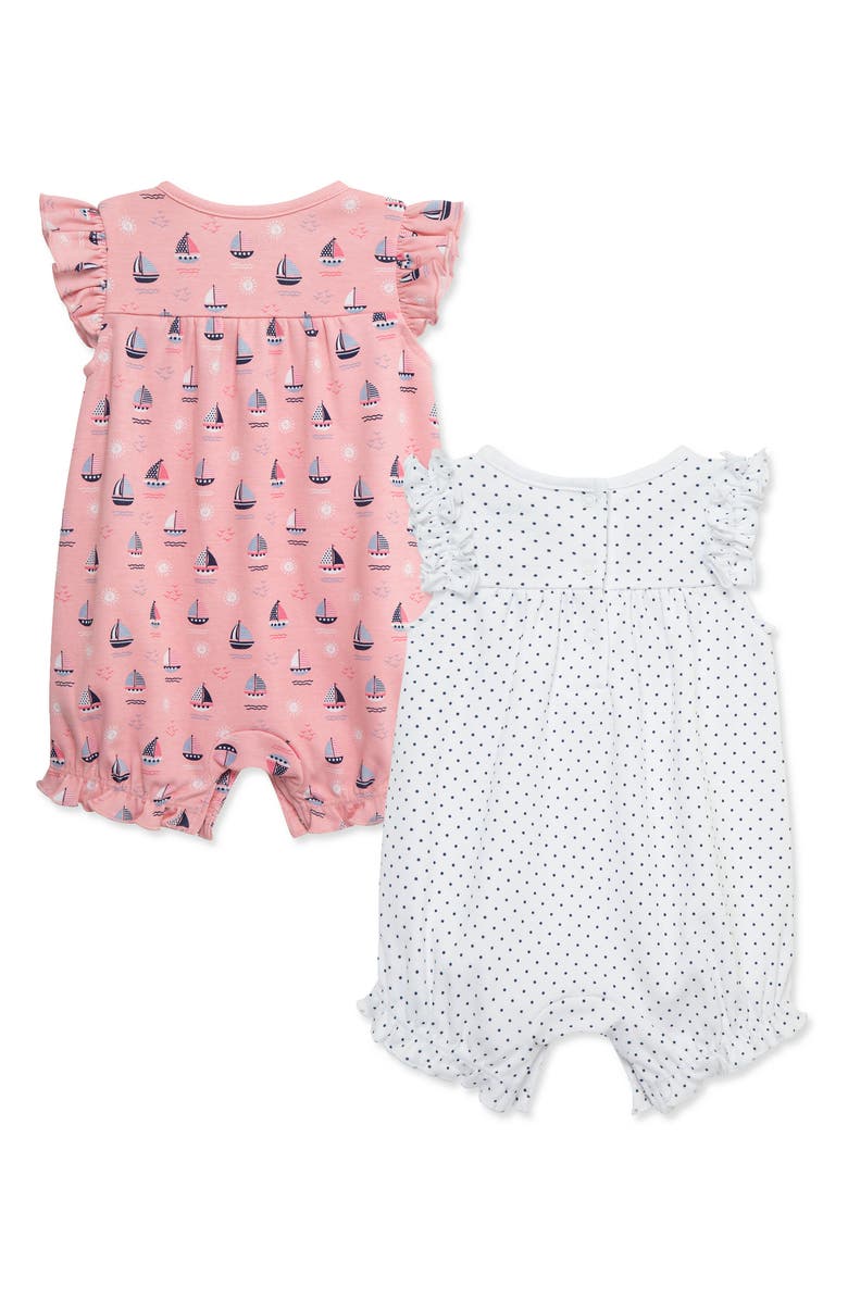 Little Me 2-Pack Sailboat Coverall, Alternate, color,