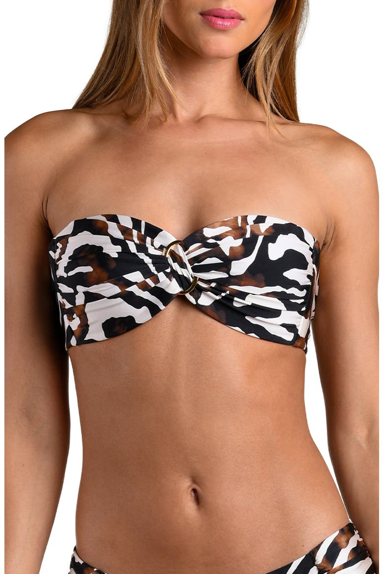 Nightlife Bandeau Bikini Top, Main, color, MULTI