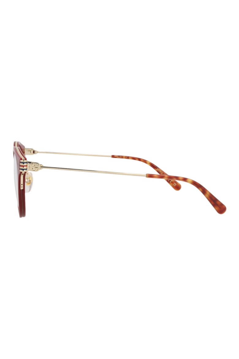 52mm Round Optical Glasses, Alternate, color, BURGUNDY GOLD TRANSPARENT