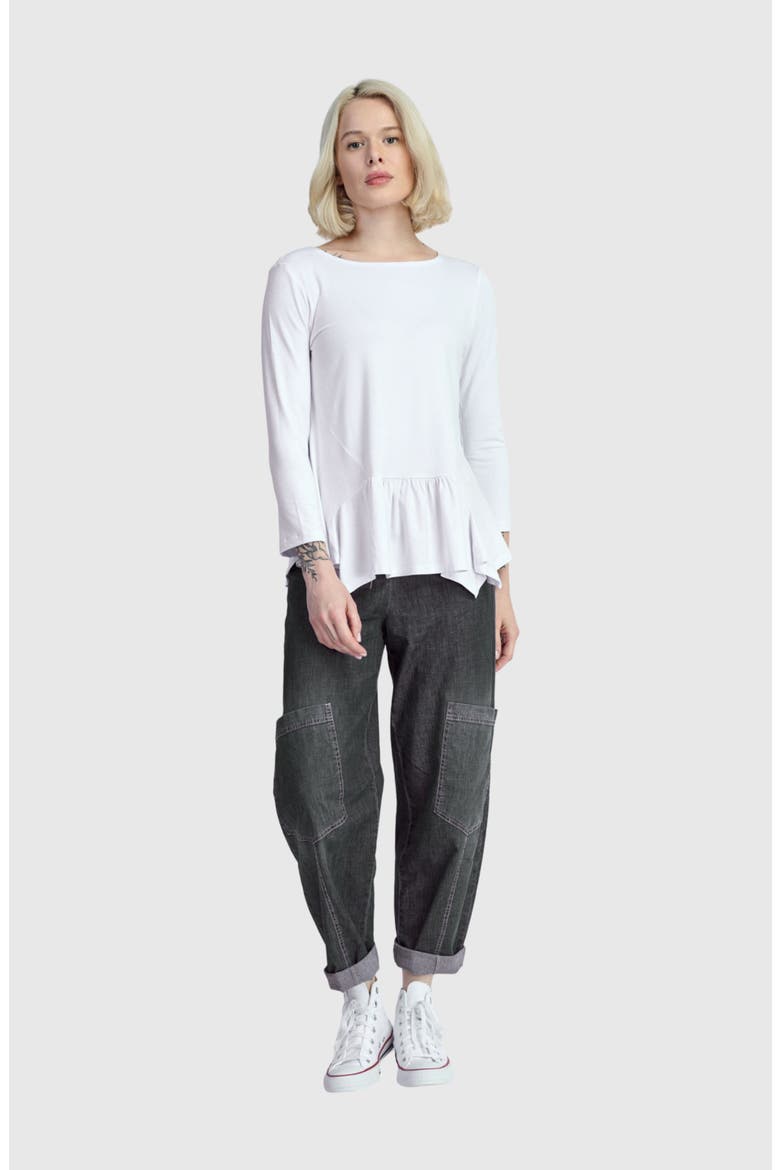 Papaya Relaxed Pants, Alternate, color, Black Denim